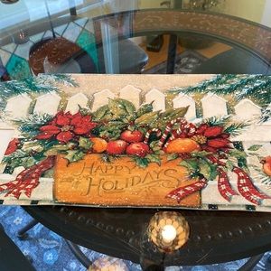 Beautiful vinyl holiday mailbox cover. Fits standard mailboxes.